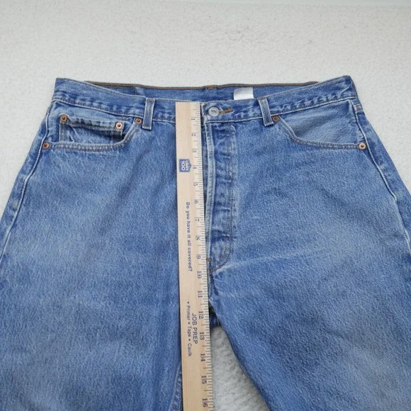 Vintage Levi's 501XX Jeans Mens 36x32 Y2K 2000s Blue Denim Button Fly Distressed